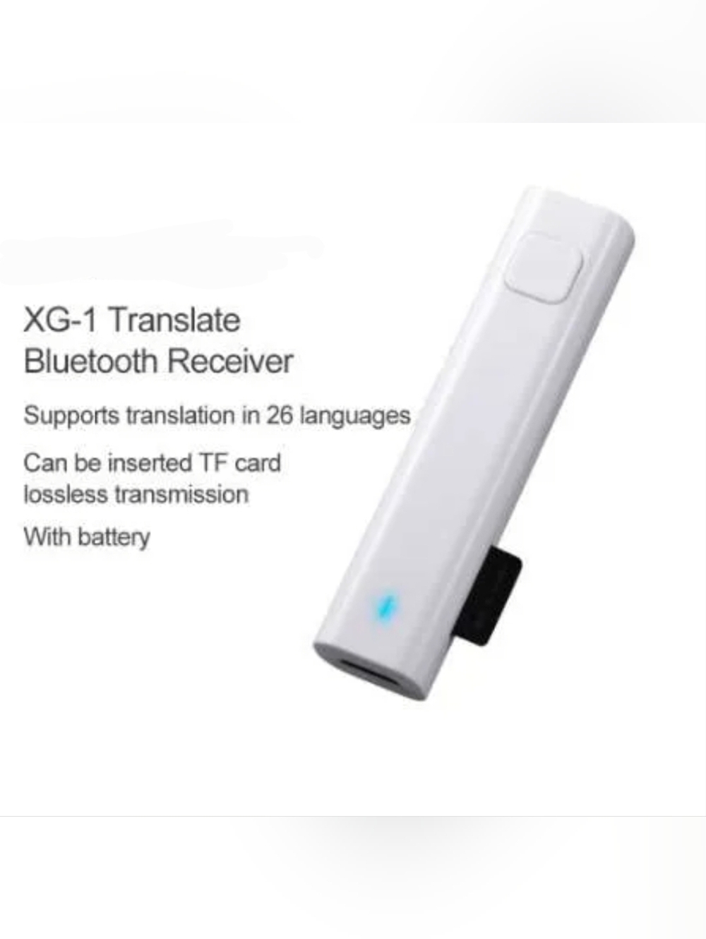 3-in-1 Bluetooth 5.0 Audio Receiver Transmitter 3.5mm Aux Adapter - White